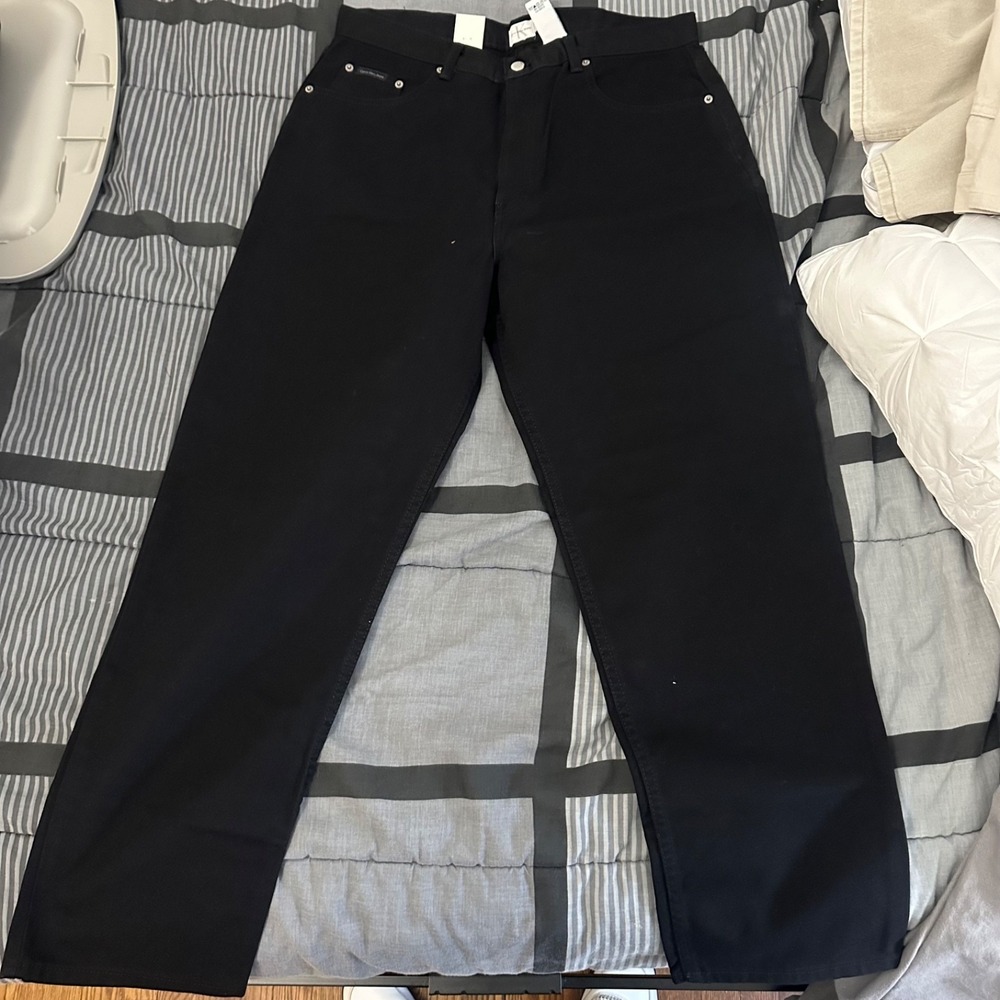 CALVIN KLEIN CK Men Easy Fit Denim Jeans - 36x30 Black BMPL171C